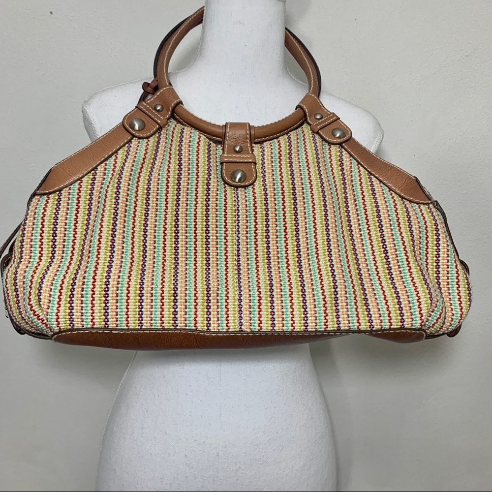 Fossil Multicolor Stitched Straw Frame Handbag - Picture 8 of 12